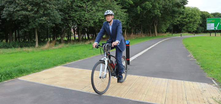 commuting on an electric bike